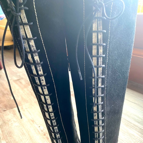 Paco Gil Sued and Leather Boots - Picture 4 of 12